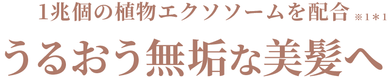 1兆個の植物エクソソームを配合 うるおう無垢な美髪へ